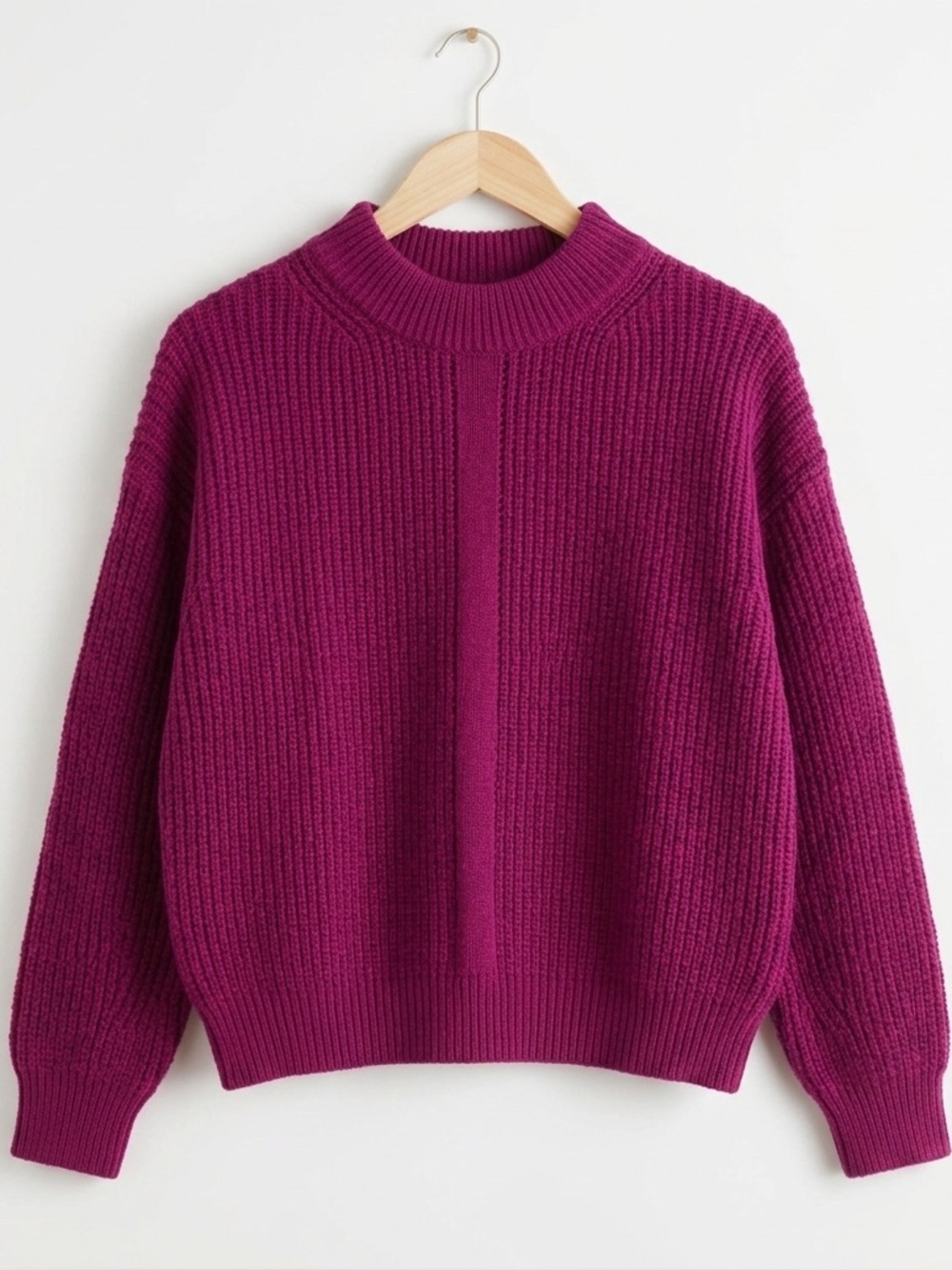 La Fée Maraboutée Women's Purple Mockneck Sweater - Size M